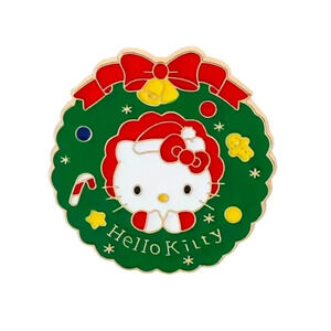 Sanrio Hello Kitty Wreath Christmas Collectible Pin